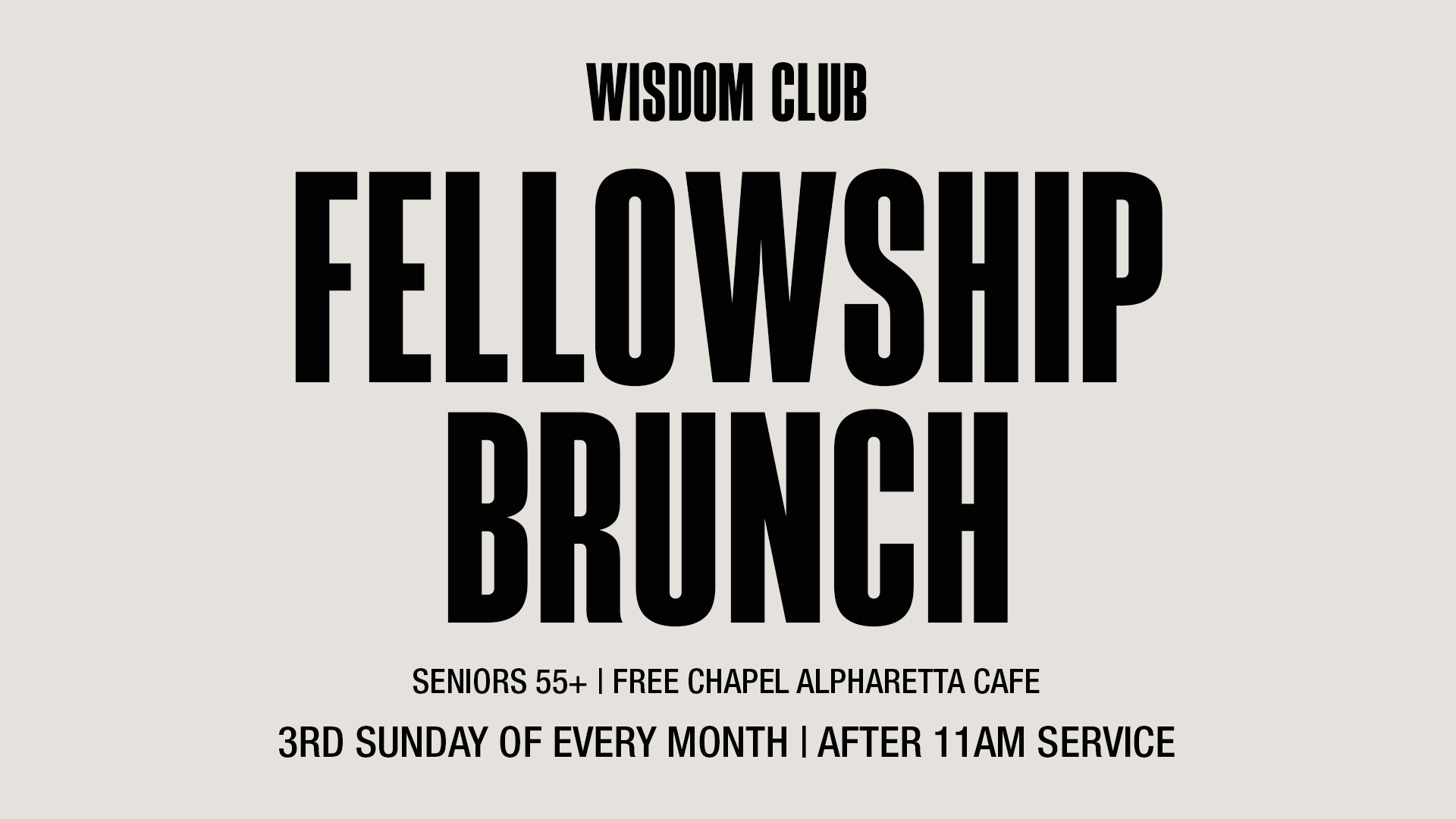 Wisdom Club Fellowship Brunch at the Alpharetta campus