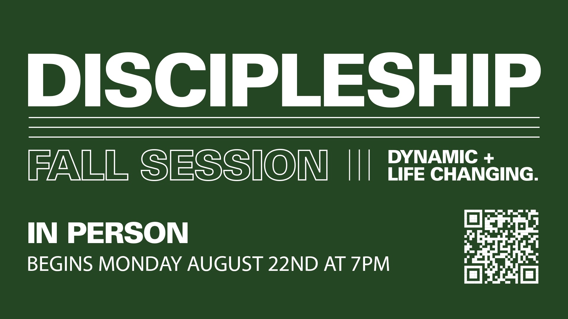 School of Discipleship - Fall Session at the Gainesville campus
