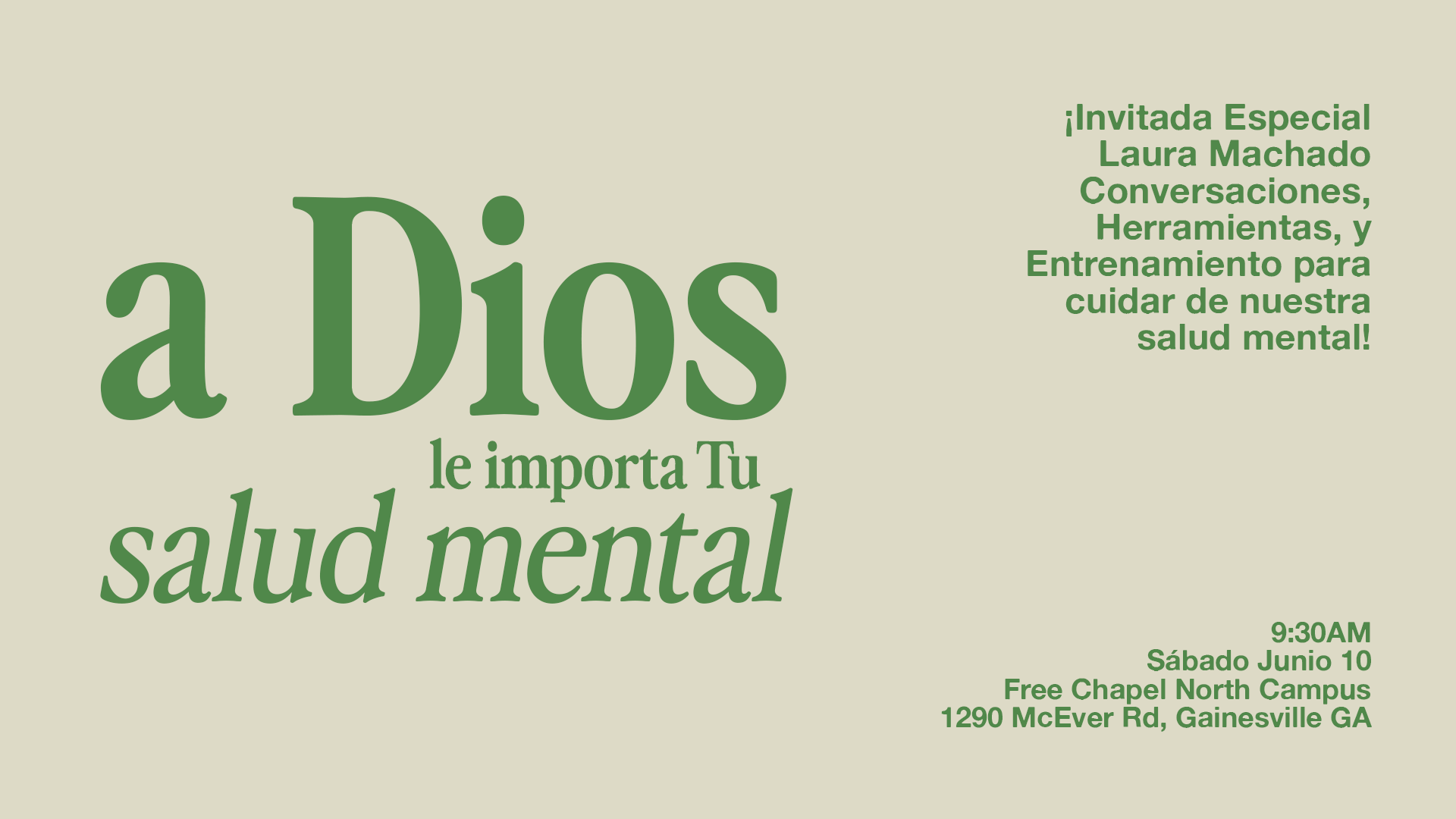 A Dios Le Importa Tu Salud Mental at the Gainesville campus