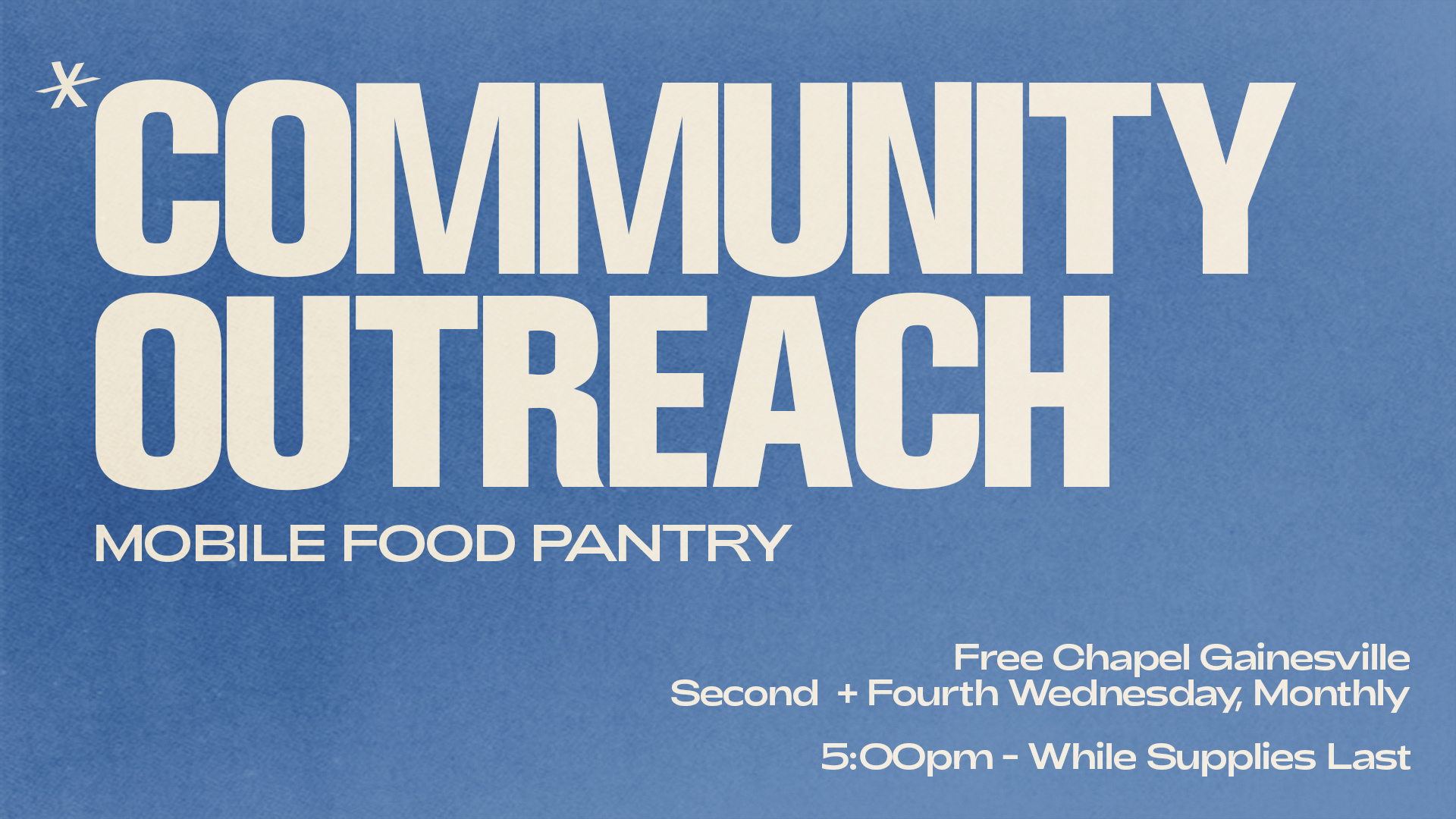 Community Outreach: Mobile Food Pantry at the Cumming campus