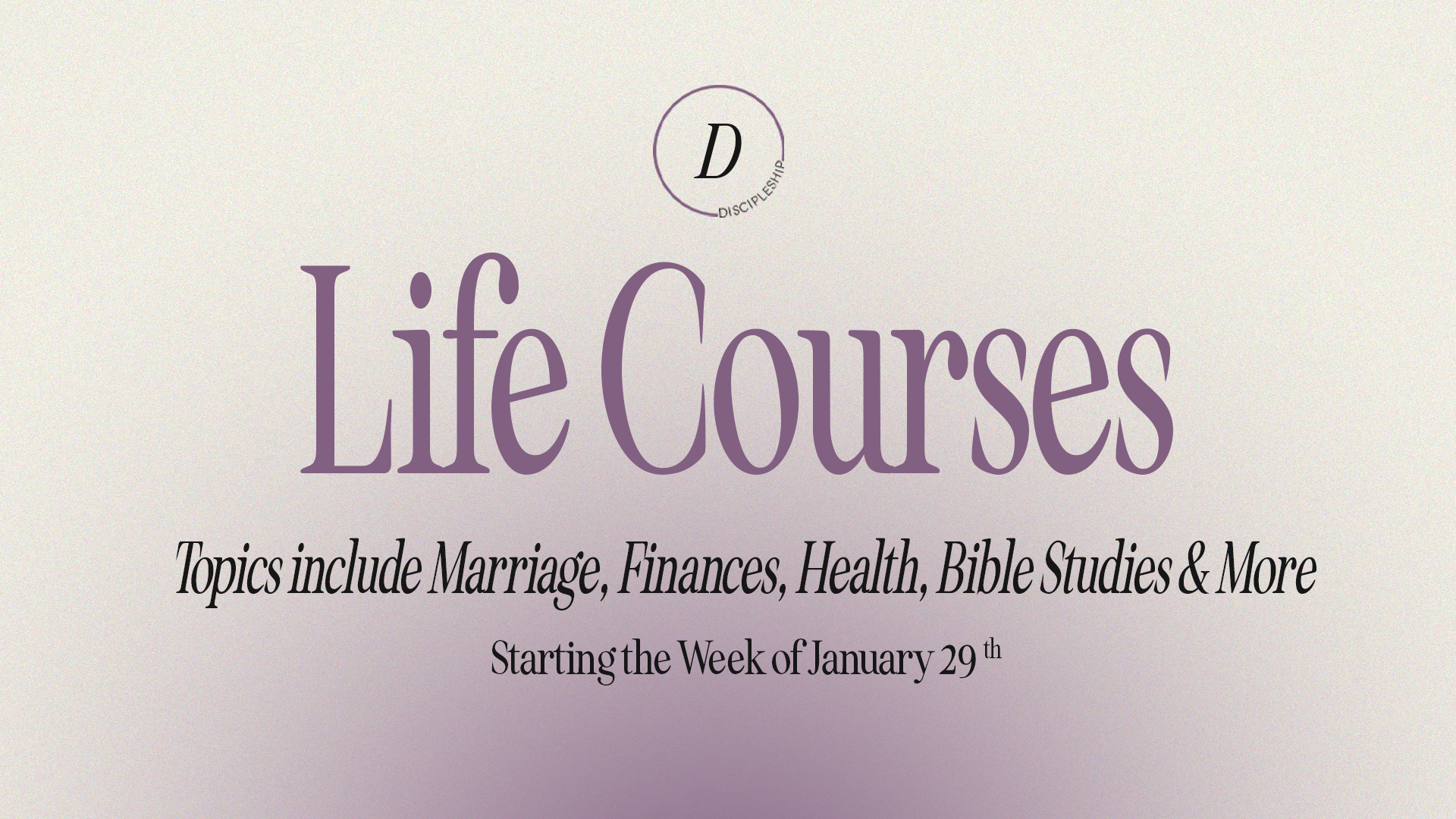 Life Courses at the Gainesville campus